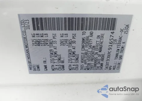 2023 Nissan Rogue Sl Intelligent Awd из США, поврежденный, VIN 5N1BT3CBXPC916574